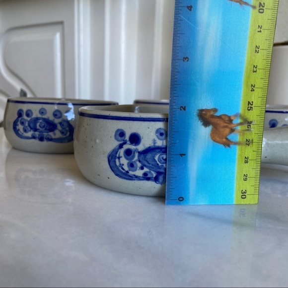 VINTAGE • 50s Ceramic Crocks Set of 4 Retro Kitchen European Midcentury Pottery - Picture 7 of 12